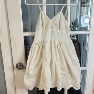 400.    White Eyelet Sundress with Spaghetti Straps